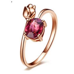 Rose Gold  Austrian Crystal Rose Ring